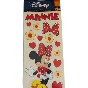 Vintage 1998 Sandy Lion Minnie Mouse Scrapbook Sticker Sheet NEW Factory Sealed